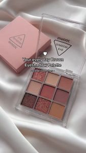 9 color Eyeshadow Palette Matte Pearl Glitter 9 warna palet pembayang mata coklat matte pearlescent eyeshadow glitter kalis air dan sweatproof tahan lama tidak mudah jatuh eyeshadow warna bumi kosmetik pemula