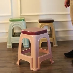 OTA-Dining Stool Thickened chair Kerusi plastik PP Stool Home Use Stool Plastic Stool Stack chair Living Room Simple Chair