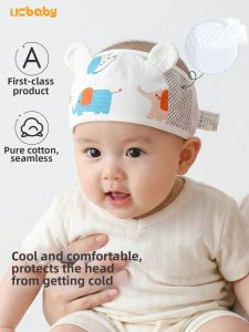 UCBABY | Light & Breathable Soft Cotton Baby Hat Protective for Fontanel