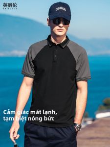 Enjeolon | Áo Polo Cổ Sơ Mi Bạc Tính Chất Lụa Đá Cho Nam