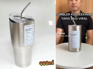 900Ml/600ml Kapasitas Ekstra Besar Mug Termos  Cangkir Besar Air Panas dan Dingin Stainless Steel untuk Perjalanan/Mobil/Cangkir Kopi (Dapat Menyimpan Es Batu Tanpa Embun)