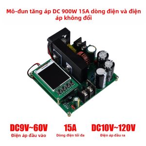 Aideepen | 900W 15A Bộ Chuyển Đổi Tăng Áp DC-DC 9V-60V Sang 10V-120V Màn Hình LCD Điều Khiển Màn Hình Hiển Thị Điều Khiển Bước Lên Bộ Điều Chỉnh Điện Áp Biến Áp Mô Đun Độ Chính Xác Cao