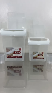 Casaware Rice Storaged Box 10kg/5kg Easy Flip Cover with Scooper (#505-#510)