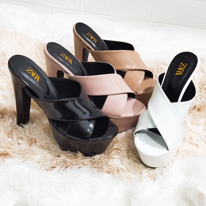 High Heels Zara Silang Besar 15CM High Heels Mooza Shoes Lazada