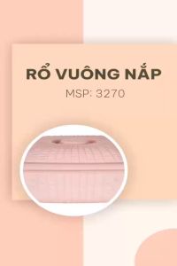 Rổ Vuông Có Nắp Nhựa Nguyên Sinh Cao Cấp Tiện Dụng