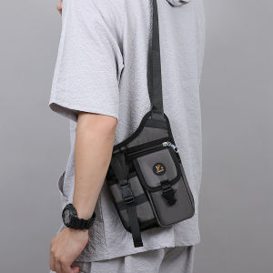 Mens Outdoor Casual Crossbody Bag Travel Water Bottle Bag Wear-resistant Waterproof Umbrella Fashionable Single Shoulder Bag