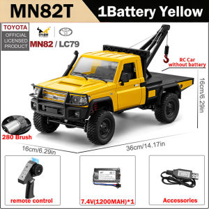 WLtoys | New MN82T LC79 1/12 Full Scale RC Pickup Short Truck 4WD Remote Control Climbing Off-road Car Toys for Kids  Brithdaay Gift