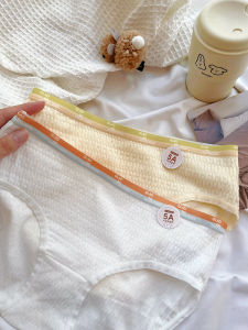 Antibacterial Pure Cotton Underwear: Basic Style Girls Briefs & Mid-waist Triangle Pants