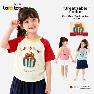 Lomitoo | Cute Dopamine Multi-color Cotton T-shirt