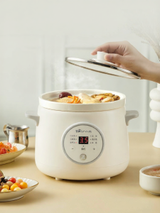 「China Plug」Bear | Automatic Multi-Function Ceramic Electric Slow Cooker for Baby Food and Soup