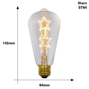 Bóng Đèn Edison Cổ Điển E27 220V 40W ST64 G80 G95 G125 Đèn Sợi Đốt Trang Trí Nhà Cửa Đèn Sợi Đốt Cho Phòng Khách Phòng Ngủ