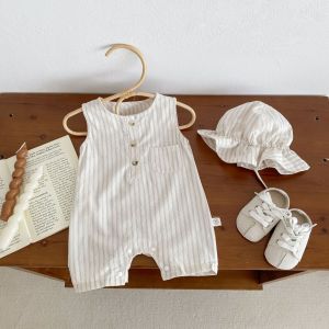 New style baby girl embroidered flower thin round neck romper sweet short sleeve baby crawling suit