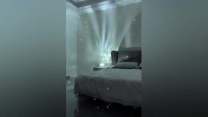 UOSU | Aurora Projector LED Night Light USB Powered 16 Colors Remote Control Auto Rotate Northern Lights Atmosphere Lamp Bedroom Decor
