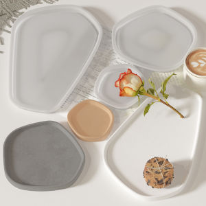 Khuôn Silicon Làm Khay Hình Học Bất Quy Tắc Để Làm Đồ Trang Trí Bằng Bê Tông Thạch Cao Trưng Bày Đồ Trang Sức Thủ Công Khuôn Đúc Đa Giác