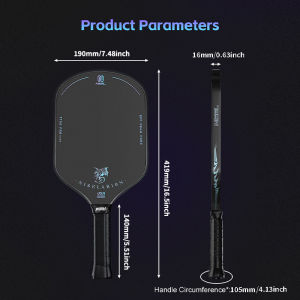 Boom Core Pickleball Paddle Foam Core Durable Eastman T700 Carbon Fiber Surface High Friction Versatile Control & Power