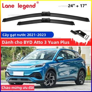 Bộ Lưỡi Gạt Nước Phía Trước Bằng Silicon & Cao Su Dành Cho BYD Yuan EV Plus Atto 3 2021-2023 24+17 Bàn Chải Cửa Sổ Kính Chắn Gió
