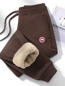 CVMUG GOOSE Thickened Long Mens Casual Sweatpants Lamb Velvet Autumn Winter Outdoor Wear Commute Style Asymmetric Design