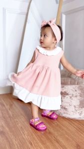 Mioubaby Ruffle Dress Free Headband / dress bayi