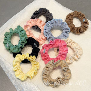 Candy Colored Folded Fabric Hair Ties Small Elastic Hair Bands Non-Damaging Hair Accessories for Cute Ballerina Bun Styles
