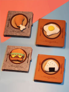 Food Foodie Notebook Cute Personality Ins Diary Recipe Notebook Loose-Leaf Journal Creative Gift for This Article