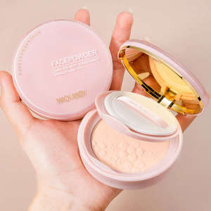 ♩Clear soft focus honey powder cake natural white light breathable air concealer control makeup lasting makeup☁