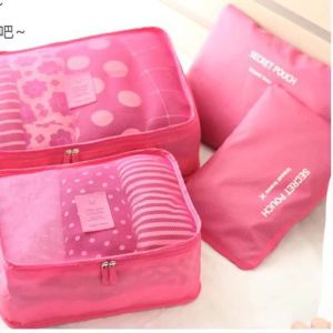 Korean Travel Large Capacity Travel Underwear Organizing Storage Bag Buggy bag Six-Piece Set Luggage 6 Set