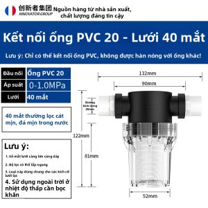 CHUANGXINZHE | Bộ Lọc Loại Bỏ Chất Bẩn Màn Lưới Inox
