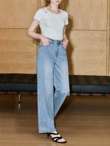 KUHNMARVIN |Quần jeans dáng suông rộng mặc hằng ngày