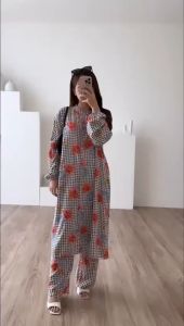 KARINNA TUNIK SET (SETUN) / SETELAN TUNIK RAYON PANJANG BY TEEYE INDONESIA