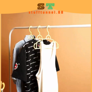 10 Pcs Gantungan Baju Universal Hitam Premium Kokoh lentur . Tidak Mudah Patah