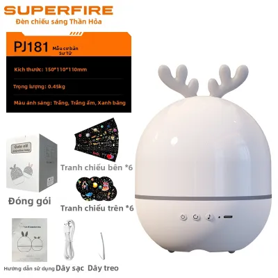 SUPERFIRE | Đèn Đêm Nhạc Box Chiếu Sao cho Bé Gái