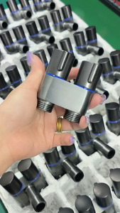 Van chia nước chữ H cao cấp van khóa nước 2 cổng xả độc lập chia nước đa năng