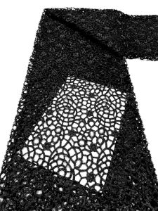 African Luxury Fabric 5 Yards Purple Lilac Fabric Beaded Lace Fabrics Nigerian Sequins Tulle Lace French Mesh For Sewing