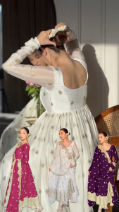 [PRE-ORDER] Ready Made Pure Cinon Silk With Heavy Embroidery Suit (10-15days delivery)