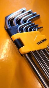 Tolsen 9PCS Torx Extra Long Arm Allen Hex Key Set(T10/T15/T20/T25/T27/T30/T40/T45/T50)20057