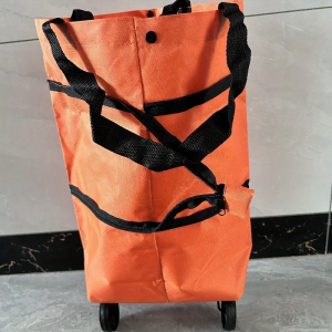 Heavy-Duty Foldable Shopping Cart - Wheeled Grocery Trolley for Home Office Moving Lightweight & Compact