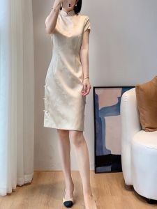 DVDK | Summer New Chinese Style Elegant High-Quality Mid-Length Qipao Dress