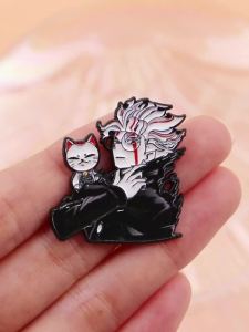 Bandai | Bộ 5 Ghim Cài Hình Mèo Dễ Thương Bằng Men Hợp Kim Kẽm Trang Trí Thời Trang Phù Hiệu Cài Áo Dành Cho Nữ Bộ Quà Tặng Trang Sức