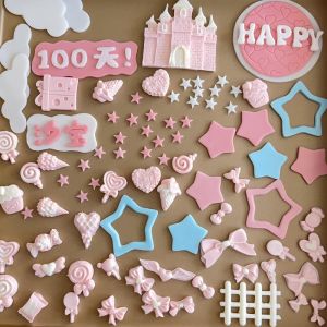 Chocolate Cake Silicone Butterfly Knot Candy Stick Ice Cream Macaron Cartoon Costume Baking Mold for Childrens Play Dough