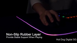 (Ship in 12hrs)RGB Gaming Mouse Pad 7 Colour LED Waterproof Non-slip Gaming Keyboard Mouse Mat Office Laptop Mat Computer Desk Cushion
