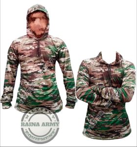 kaos hoodie kaos army jersey dryfit t-shirt hoodie lengan panjang loreng multicam tni ad nkri