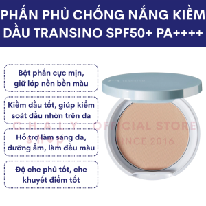 Phấn phủ chống nắng sáng da kiềm dầu Transino UV Powder EX SPF50+ PA++++ 12g Nhật