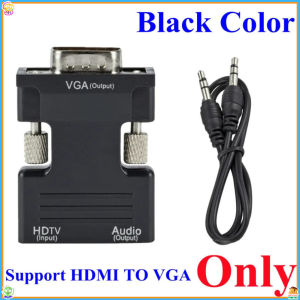 HDMI Female to VGA Male Adapter with Audio Cable Ideal for Projectors PCs HDTVs and Set-Top Boxes
