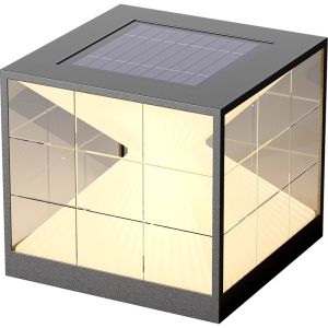 Solar Pillar Lights Outdoor Waterproof LED Wall Lamp Solar Energy Super Bright Home Decor Modern Gate Garden Villa Lighting Door