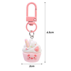 【♡Lovely girls house♡】Cute Cartoon Ice Cream Keychain Bag Pendant Key Holder