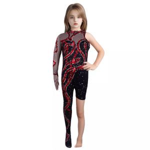 11THTaylor Stage Jumpsuit Milk Silk Singer One-Legged Snake Jumpsuit Breathable Singer Concert Costume for Kids Adults
