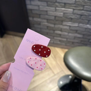 Cute Sweet Polka Dot Waterdrop Duckbill Hair Clip Simple Versatile Side Bangs Clip Trendy Edge Clip New Style Hair Clip
