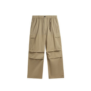 American High Street Multi-Pocket Work Pants Mens Autumn INS Trendy Paratrooper Loose Straight Casual Pants Cotton100%