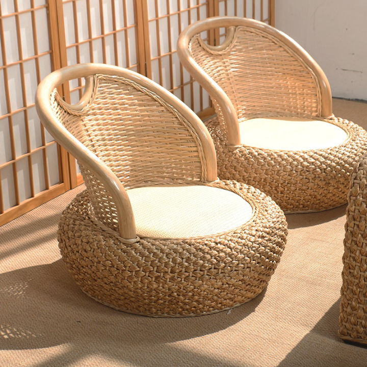 Rattan Armchair Single Small Chair Balcony Household Living Room Coffee ...