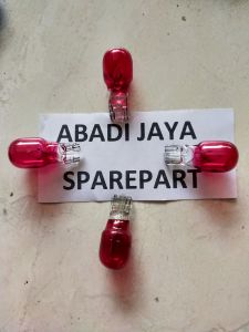 Bohlam Lampu Sein Standar 4 PCS Warna Merah MOKINI Kanan Kiri T13 12Volt 10 WATT Semua Jenis Motor Mobil Universal